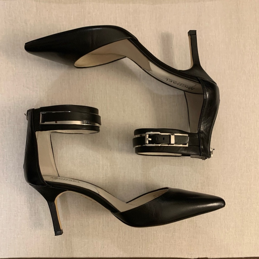 MICHAEL Michael Kors Karlie Back Zip Pointed-Toe Ankle-Strap Pumps